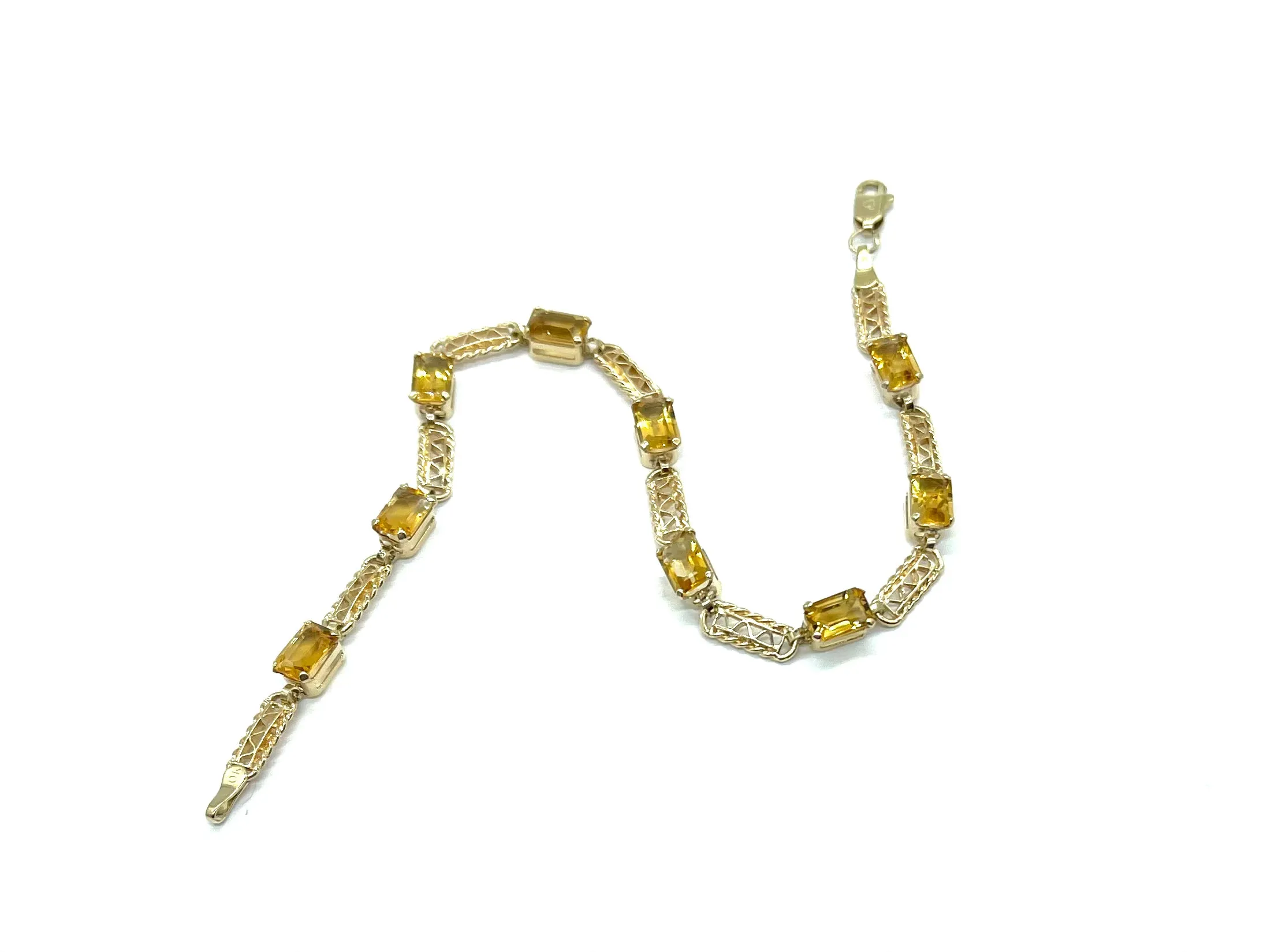 10K Yellow Gold Citrine Bracelet