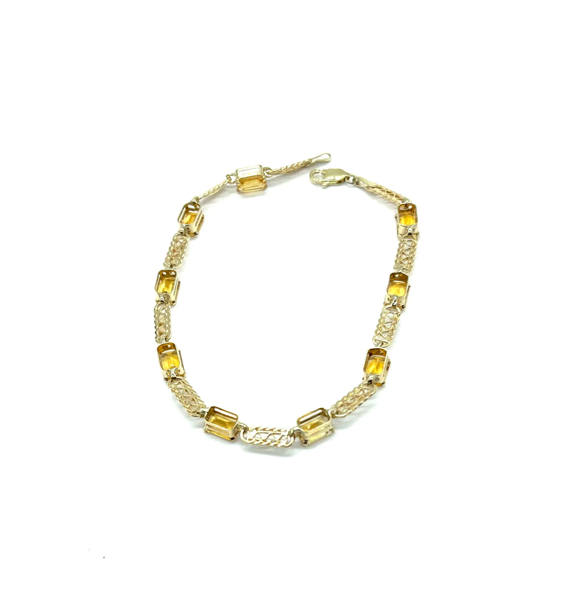 10K Yellow Gold Citrine Bracelet