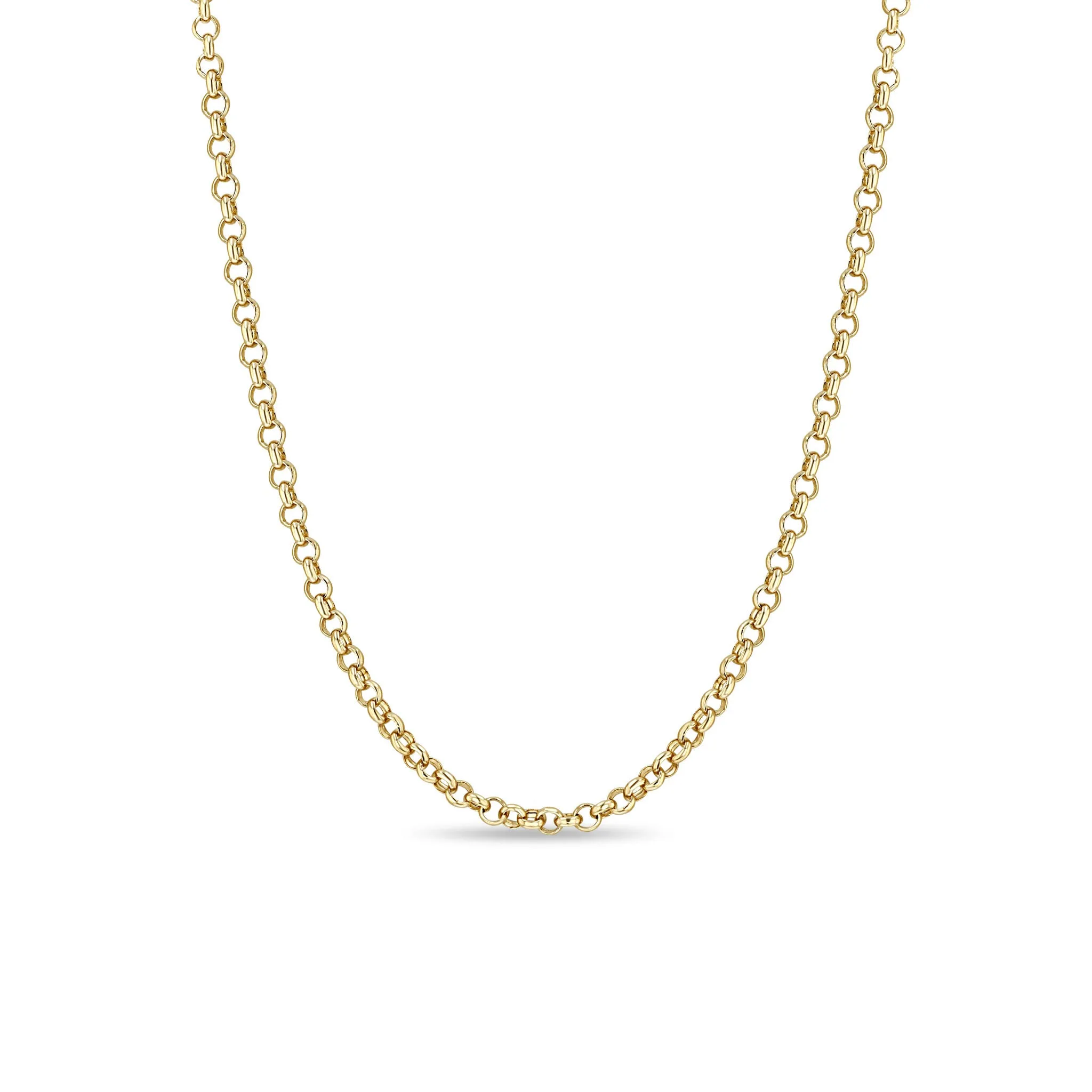 14k Gold Medium Rolo Chain Necklace