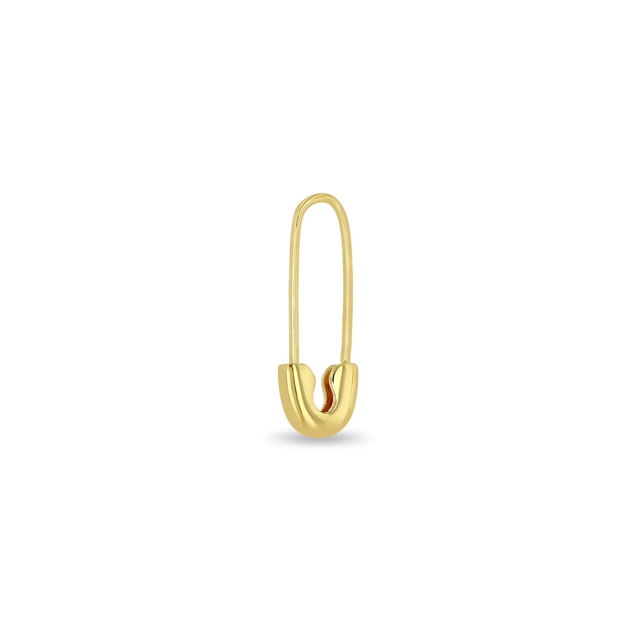 14k Gold Safety Pin Threader Earring