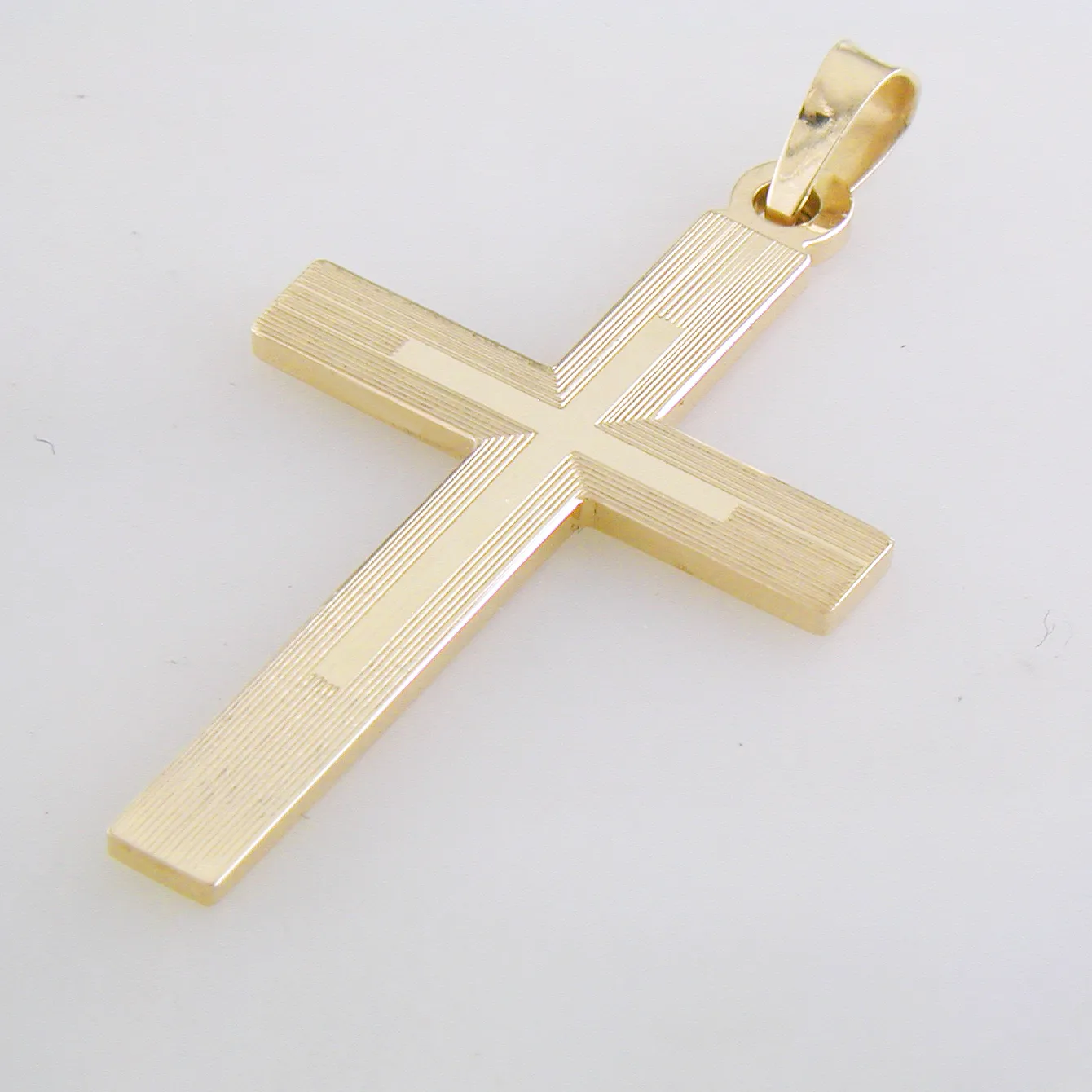 14k Yellow Gold Double Weight Cross 700S/2