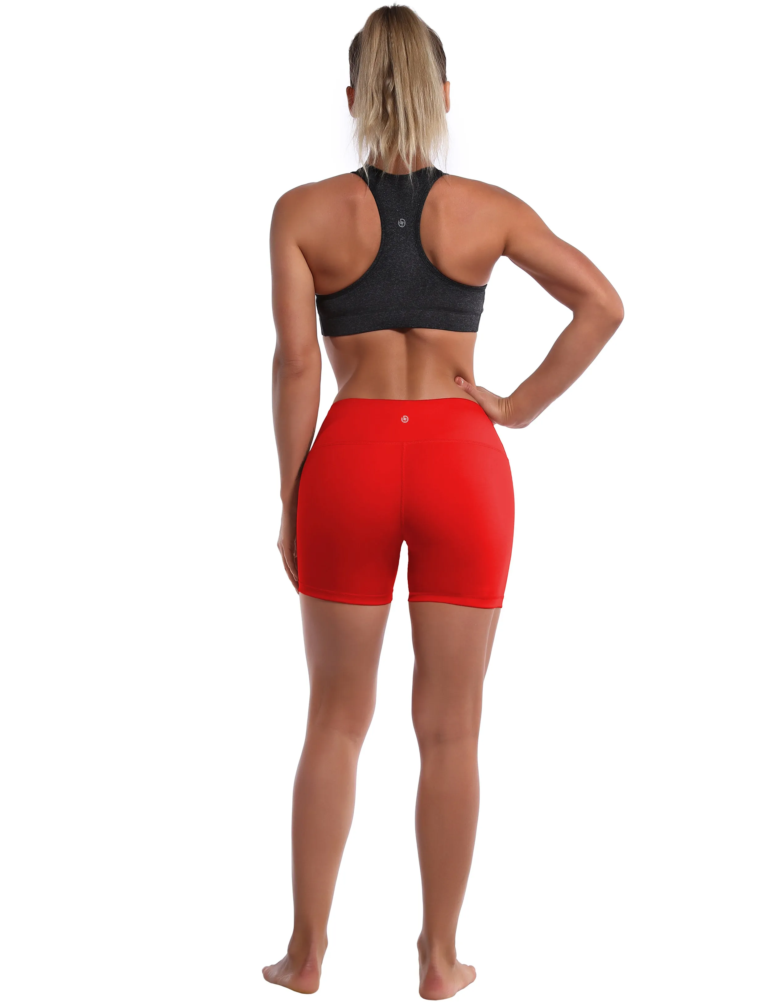 4" Yoga Shorts scarlet