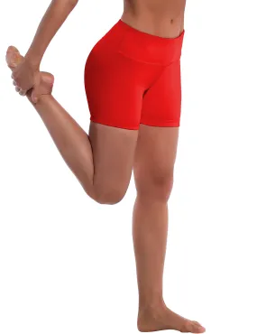 4" Yoga Shorts scarlet