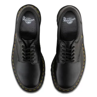 8053 Quad Black Polished Smooth Platform Oxford Shoes