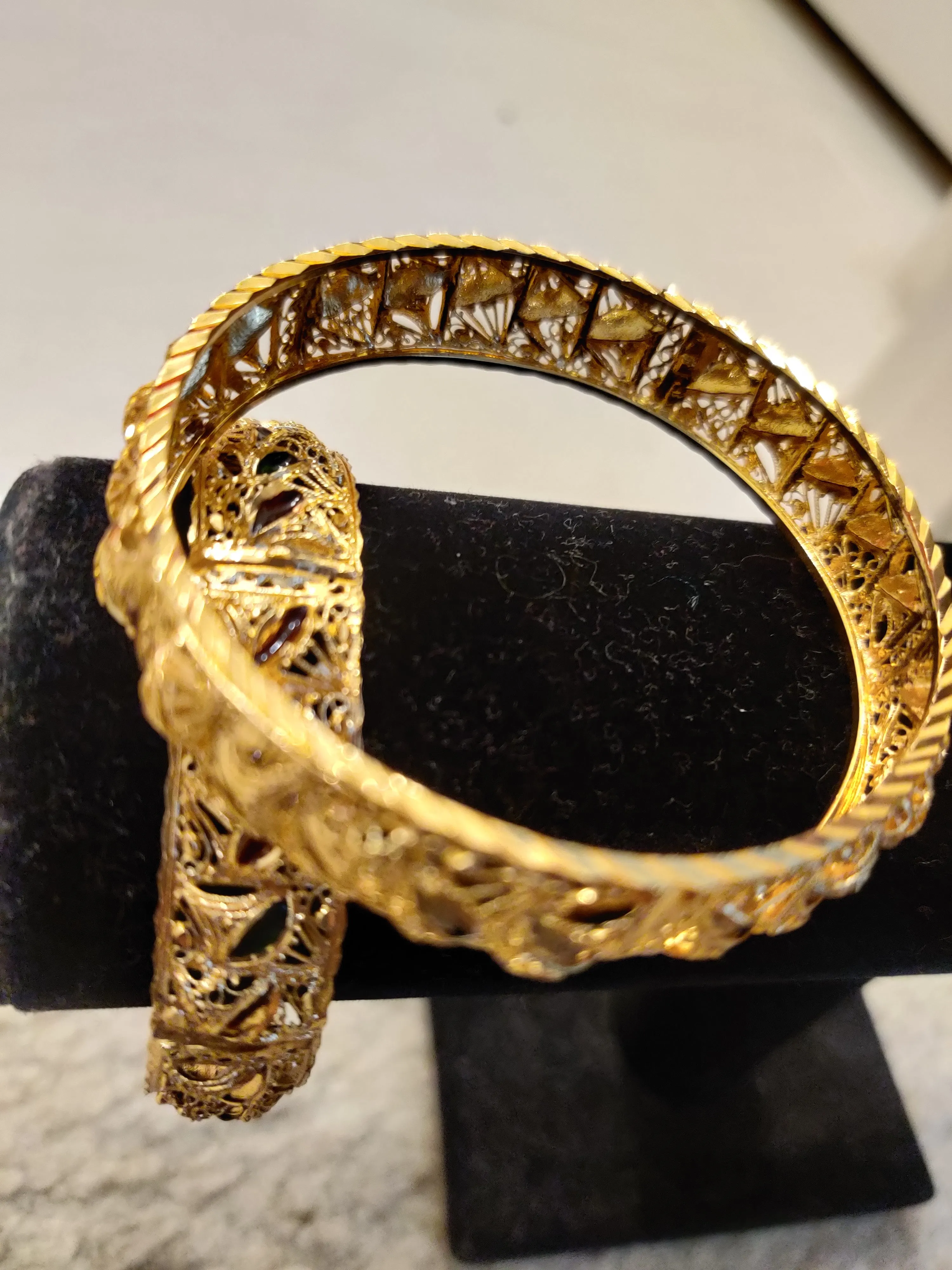 Attractive Gold Plated Designer Bangles Set For Women