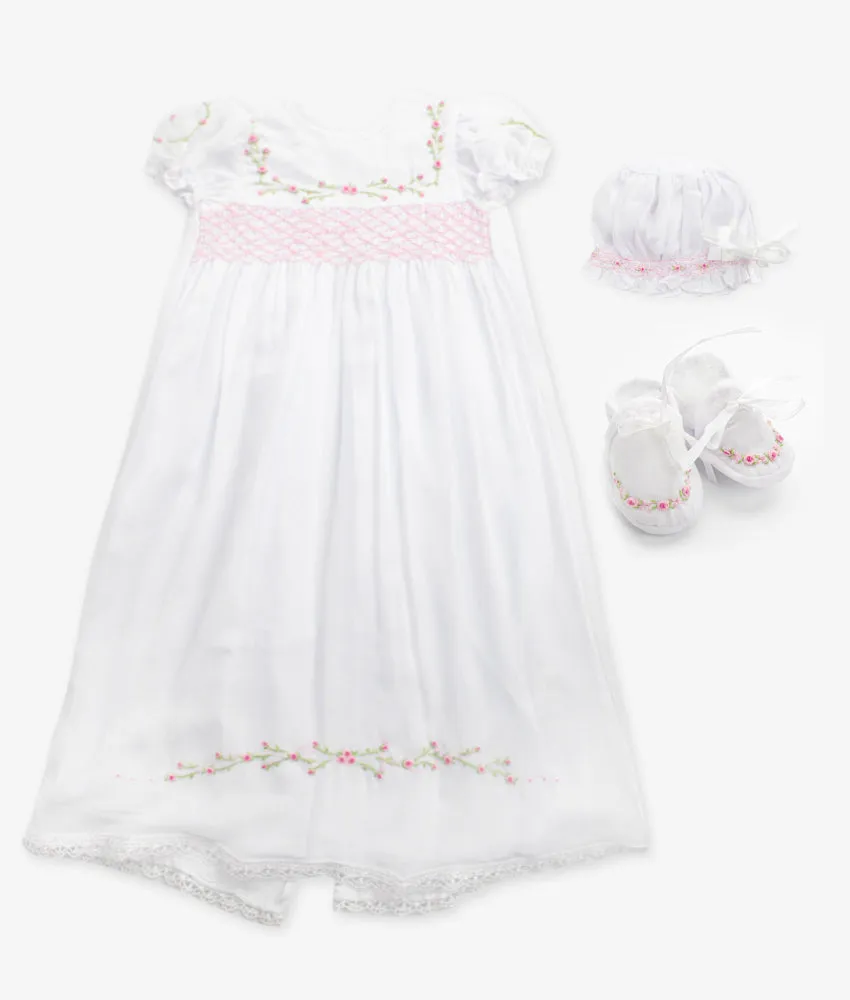 Baby Christening Robe Set - Pink (Pre-Order)