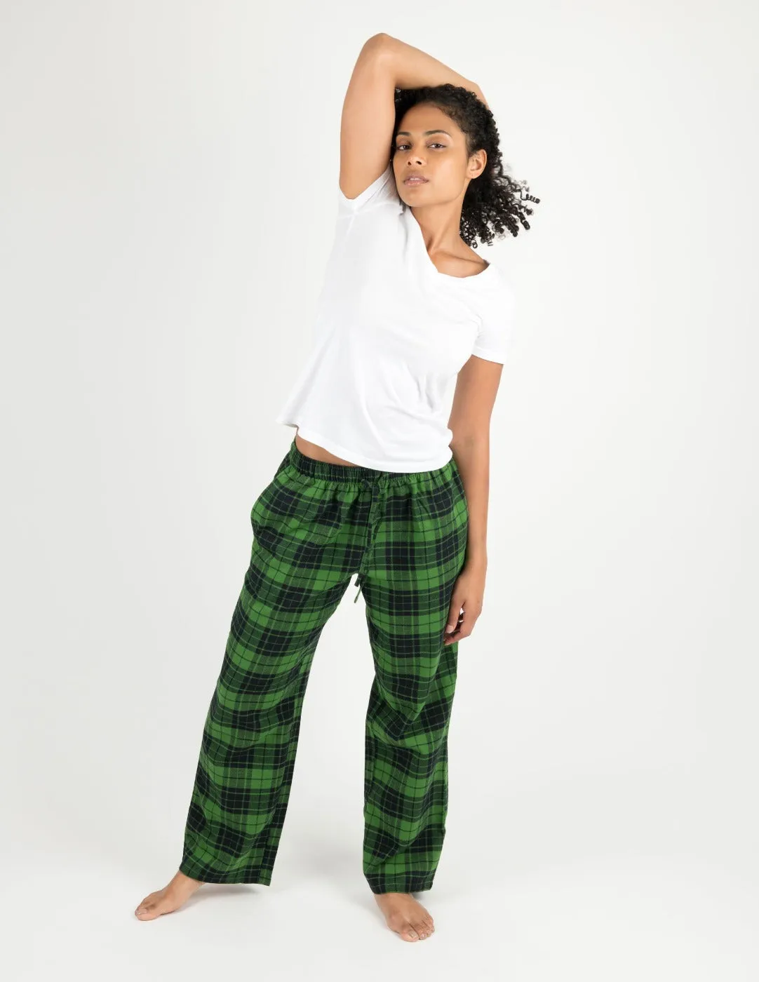 Black & Green Plaid Matching Family Pajama Set