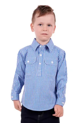 Boys Hard Slog Devin 1/2 Placket Long Sleeve Shirt