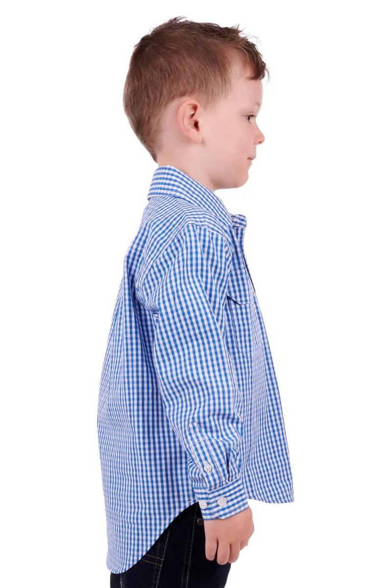 Boys Hard Slog Devin 1/2 Placket Long Sleeve Shirt