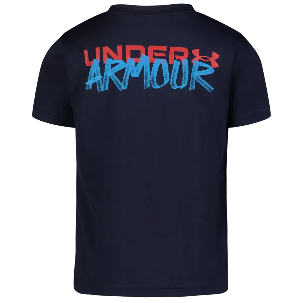 Boys' Under Armour Toddler Brushy Wordmark T-Shirt