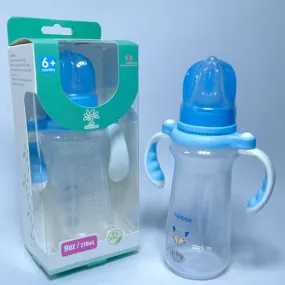 C1674 PP Minitree Regular Neck S.Blue Feeding Bottle with Handle 9oz/270ml