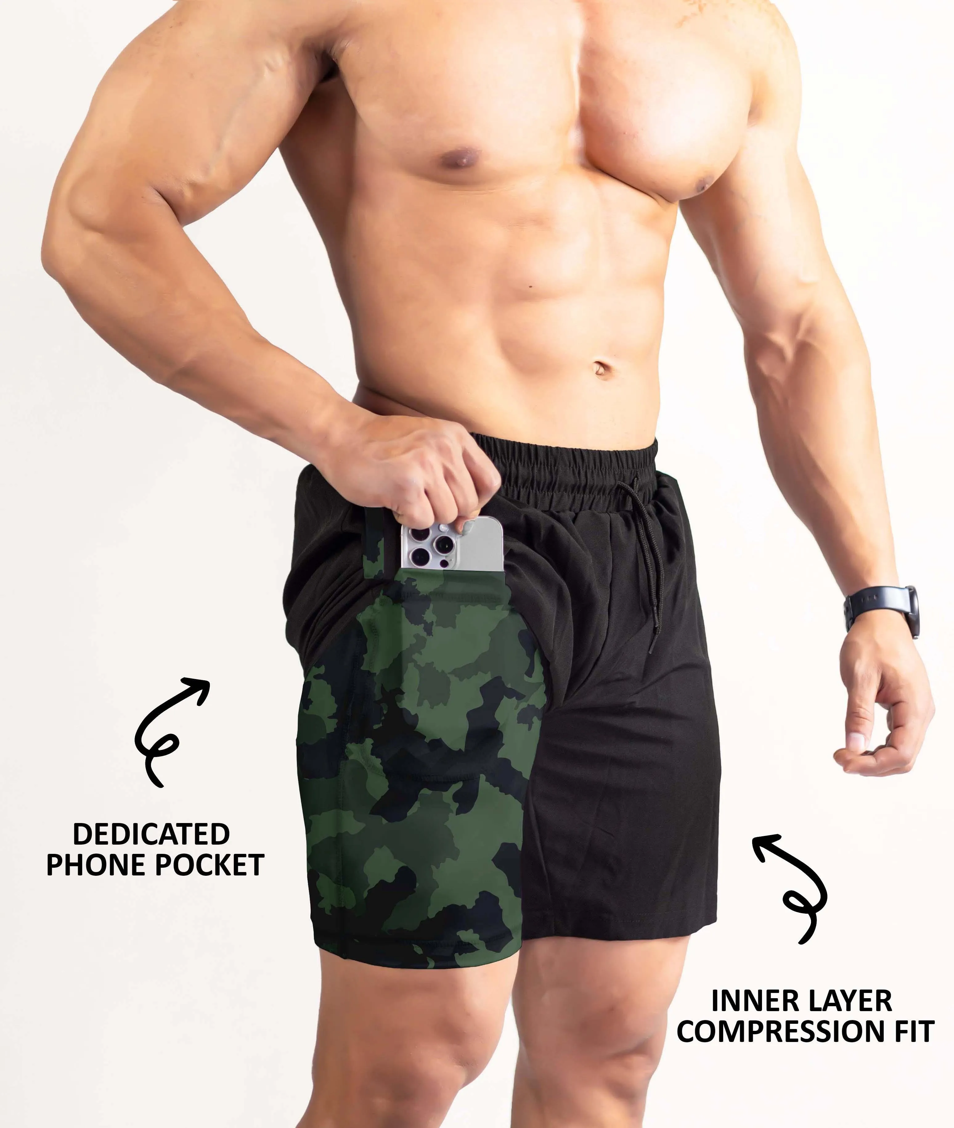 Combo Deal: 2-in-1 Compression Shorts with phone pocket: Pick any 2