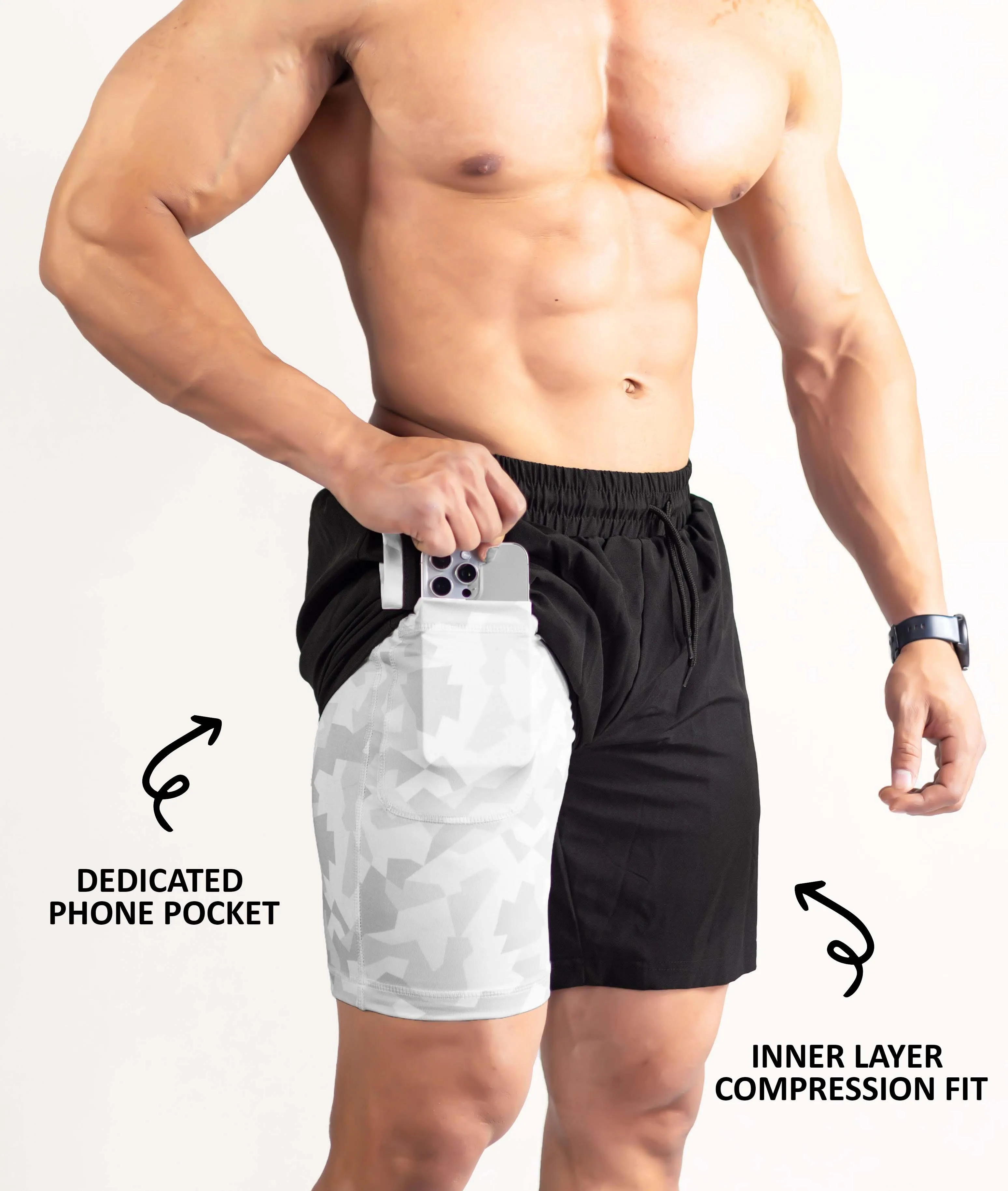 Combo Deal: 2-in-1 Compression Shorts with phone pocket: Pick any 2