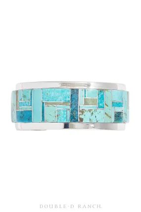 Cuff, Inlay, Turquoise, Contemporary, 3221