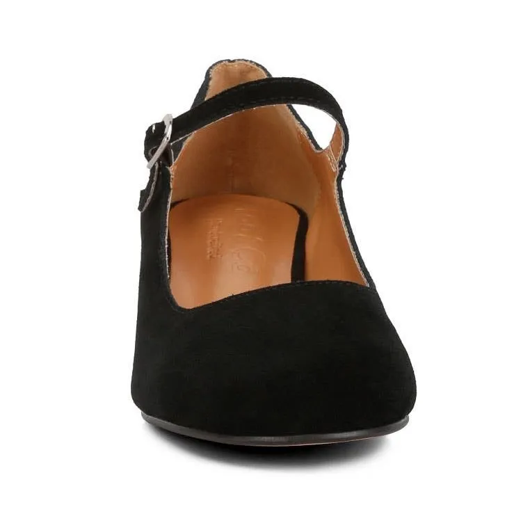 Dallin Suede Block Heel Mary Janes