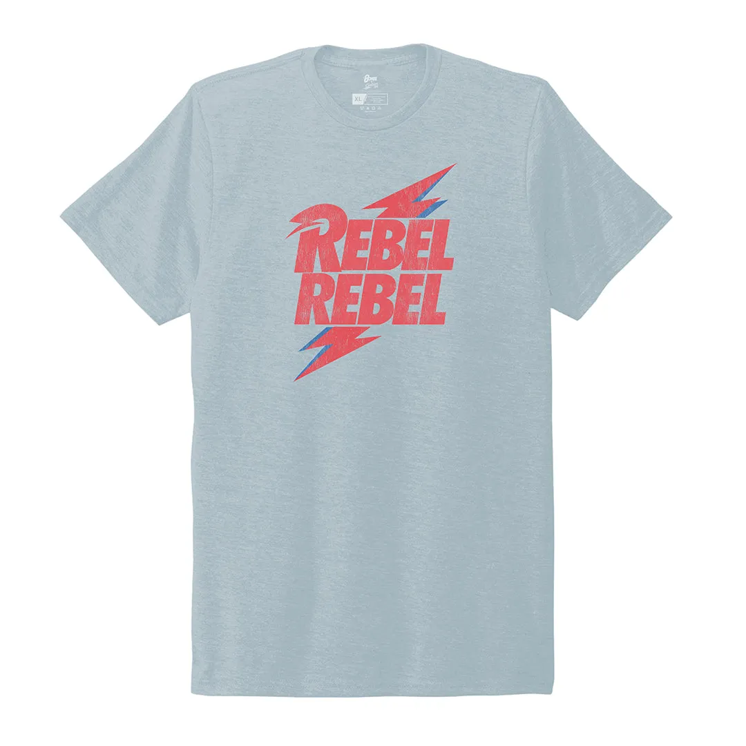 David Bowie Eco T-Shirt Rebel Rebel in Light Blue