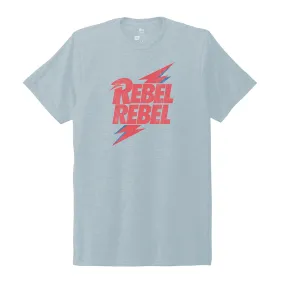 David Bowie Eco T-Shirt Rebel Rebel in Light Blue