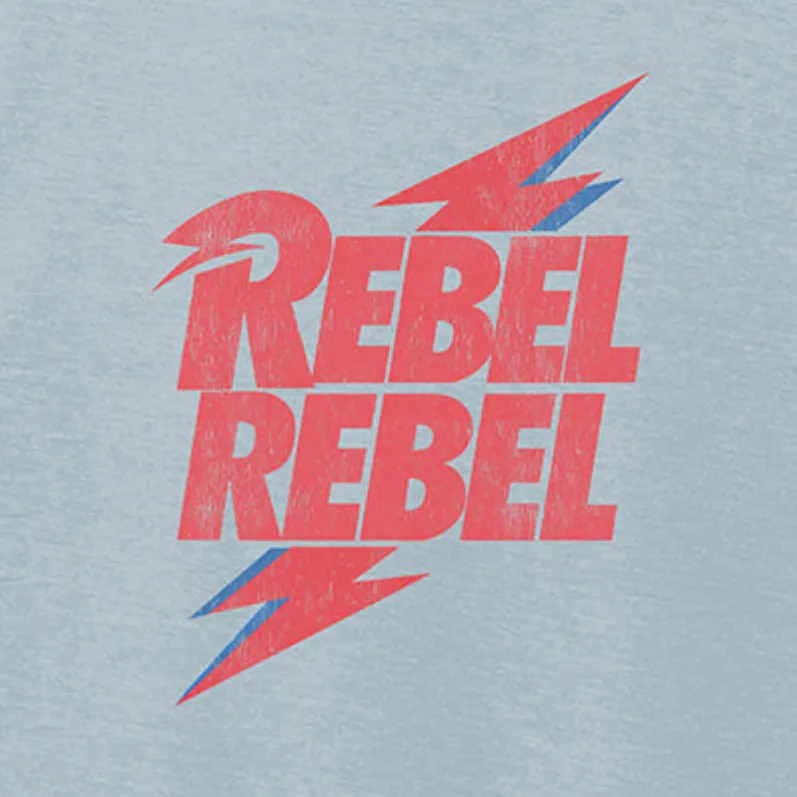 David Bowie Eco T-Shirt Rebel Rebel in Light Blue