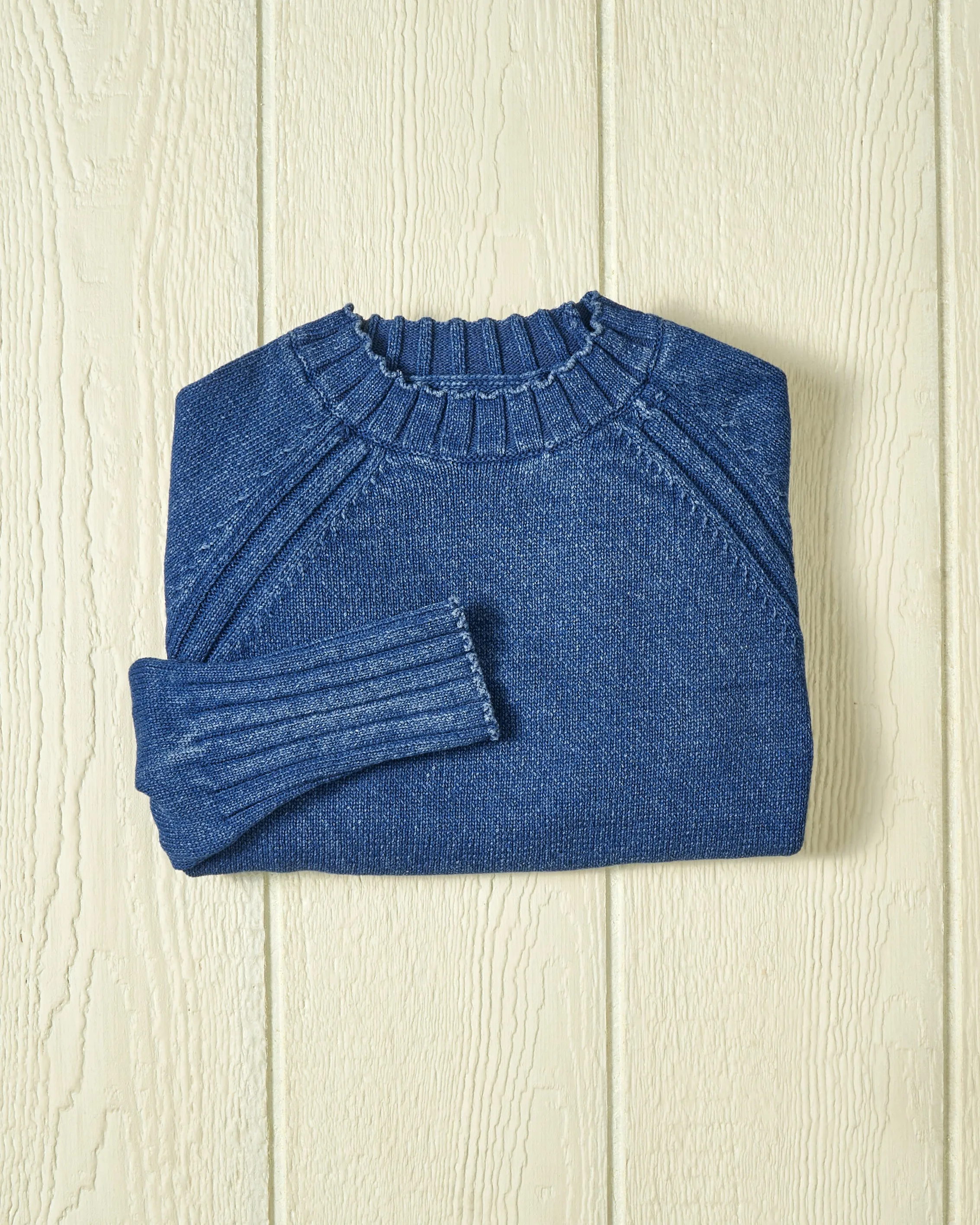 Deep Sea Quaker Crewneck Sweater in Indigo