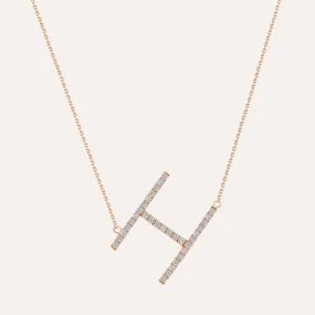 Diamond-Encrusted Letter Necklace