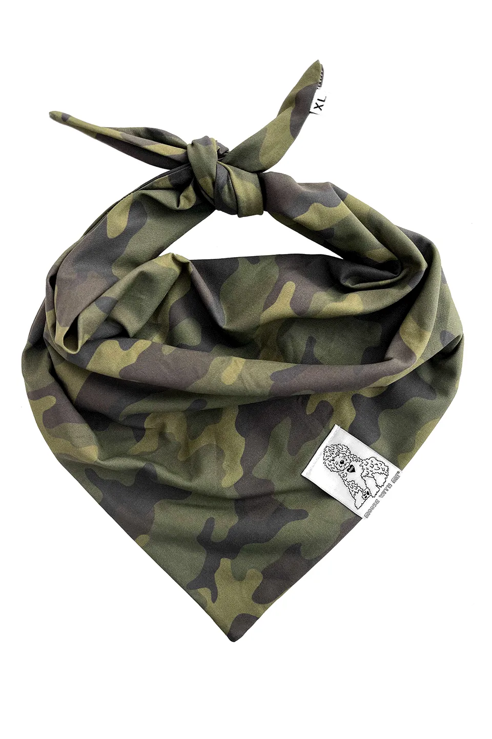 Dog Bandana Camouflage - Customize with Interchangeable Velcro Patches