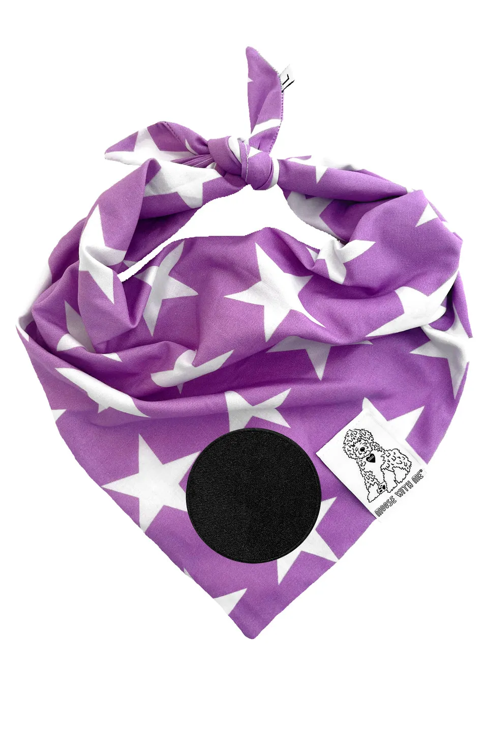 Dog Bandana Stars - Customize with Interchangeable Velcro Patches