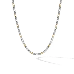 DY Madison Chain Necklace in Sterling Silver with 18K Yellow Gold, 5.5MM