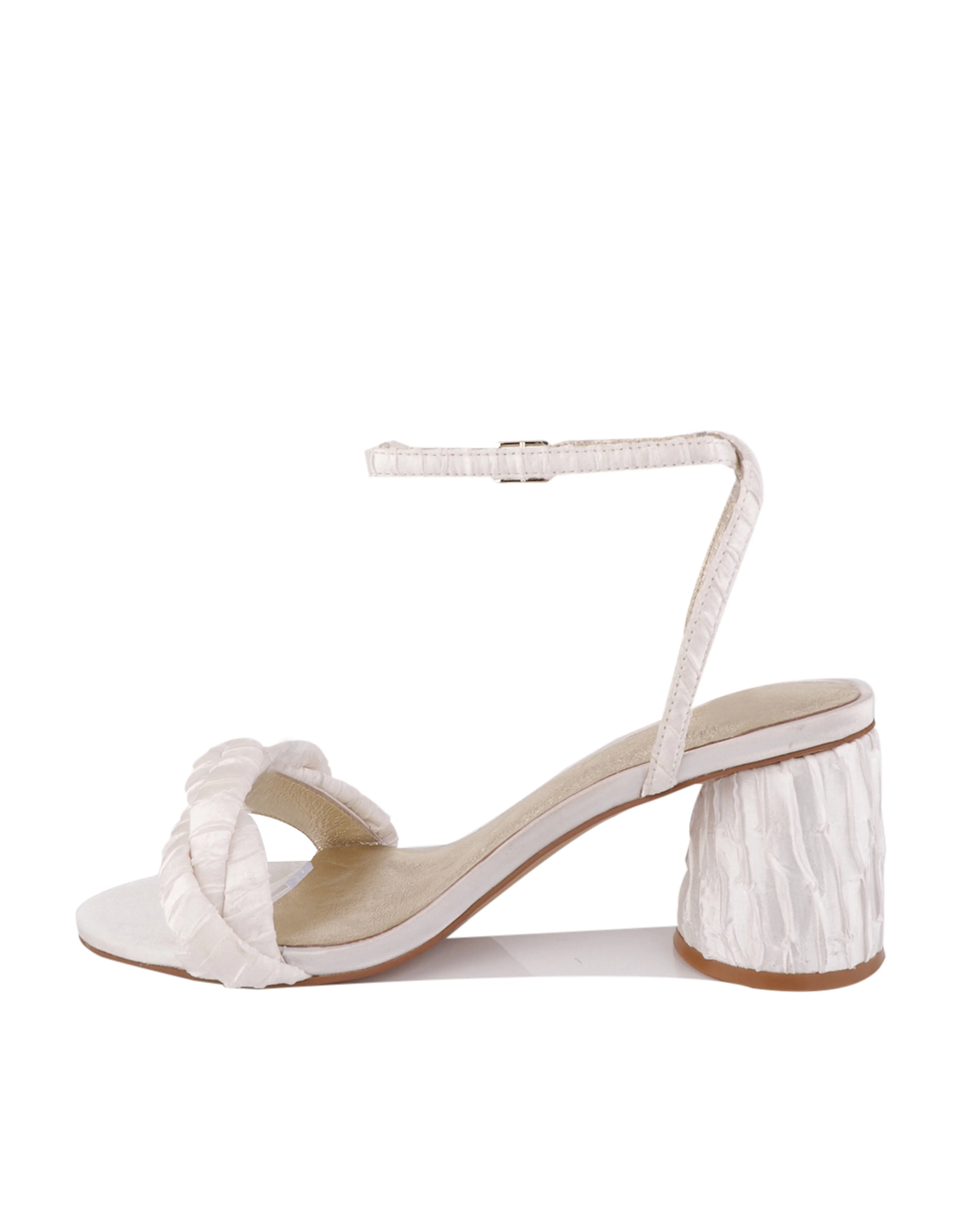 ETERNITY - RIPPLE SATIN WEDDING SHOES WITH PLAIT TOE