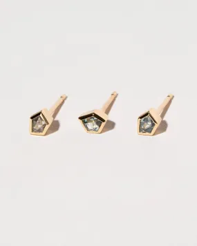 Geo Sapphire Single Stud Earring