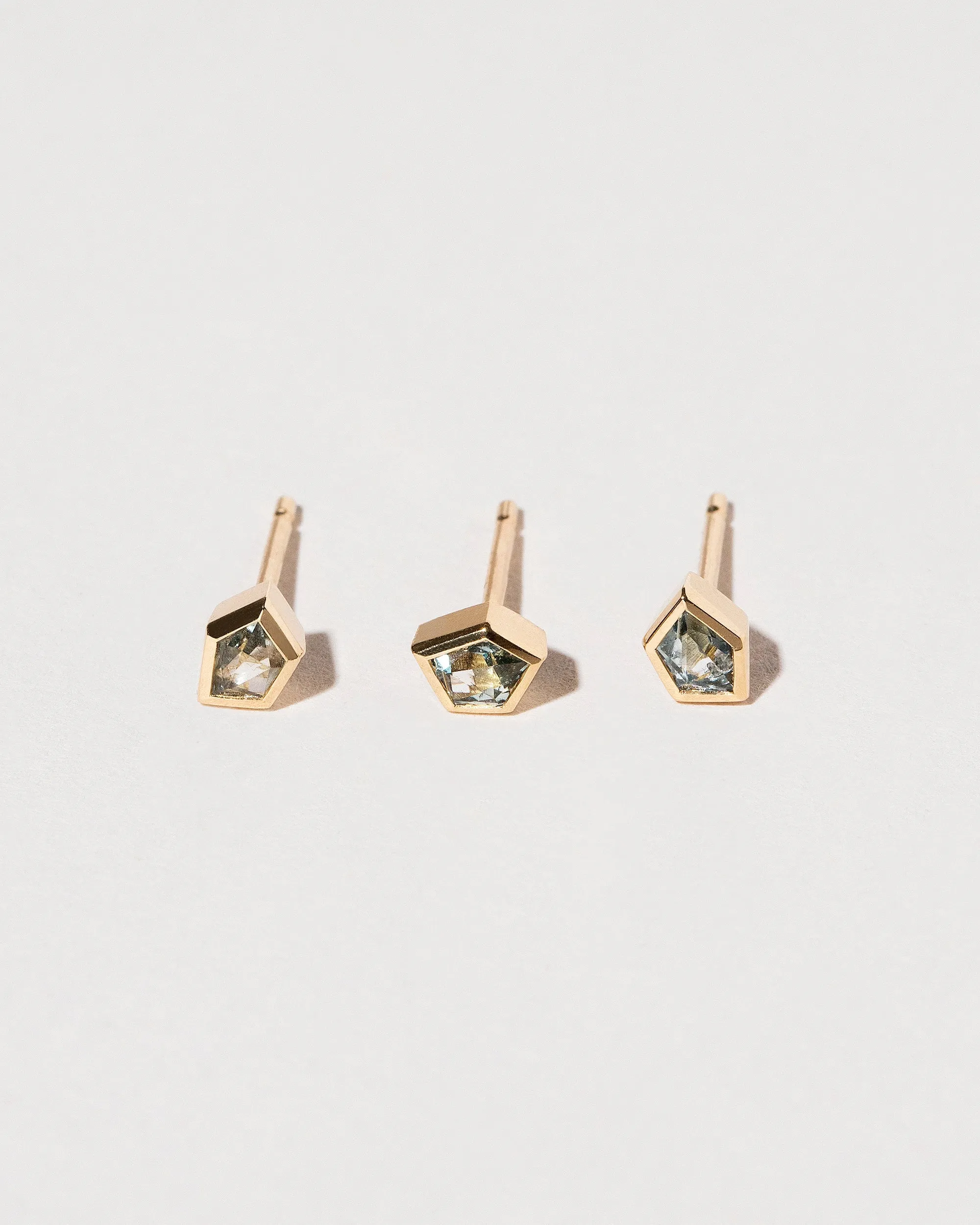 Geo Sapphire Single Stud Earring