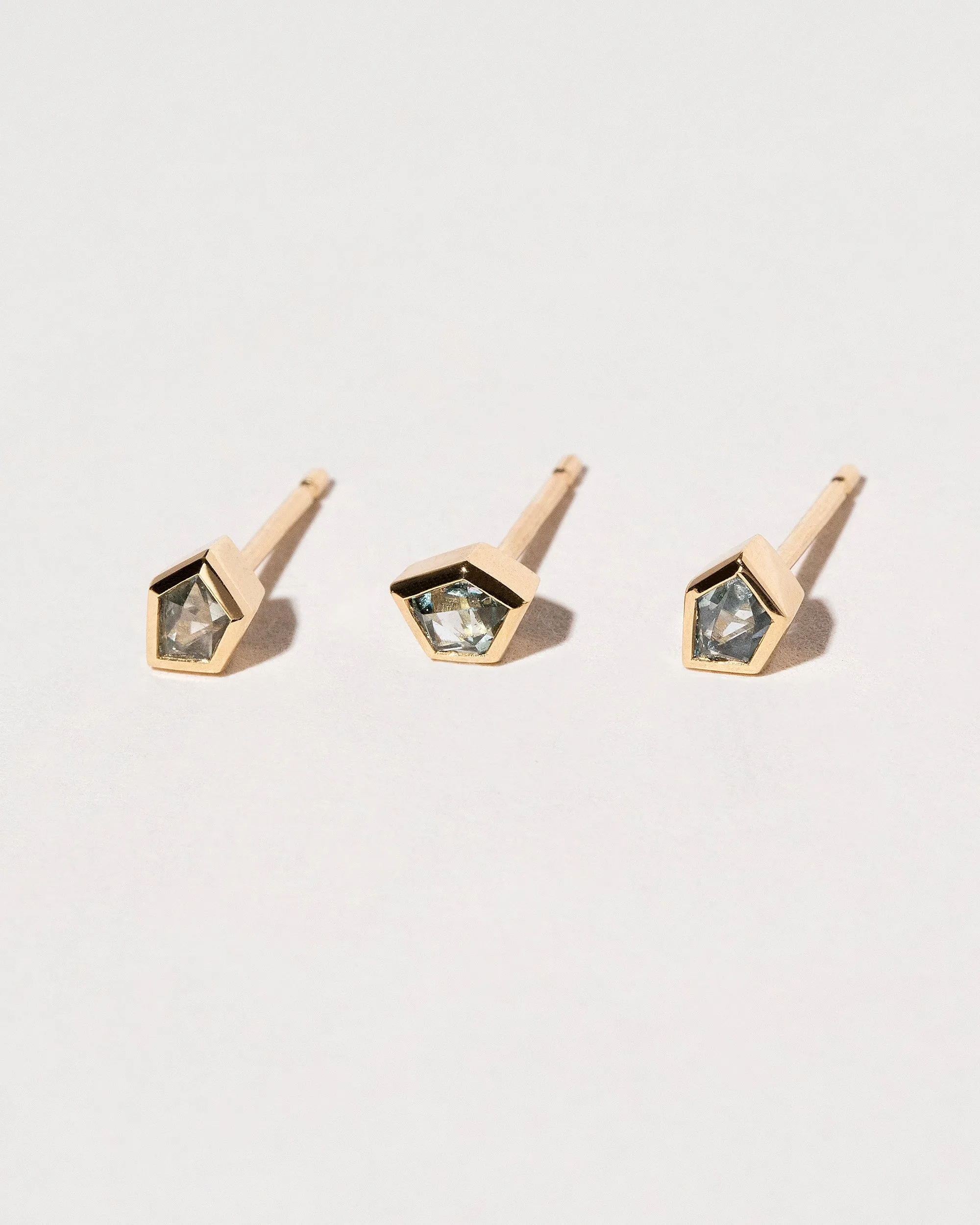 Geo Sapphire Single Stud Earring