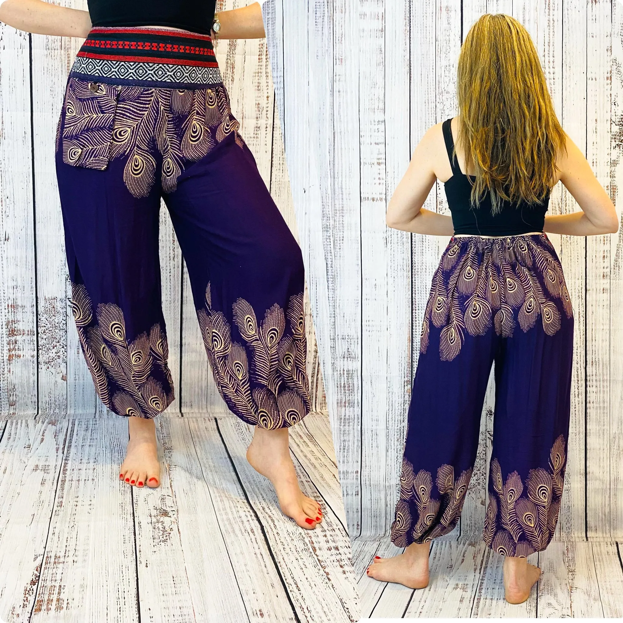 Hand Embroidery Light Weight Summer Pants