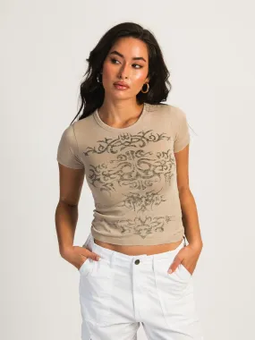 HARLOW STEVIE TEE - BEIGE