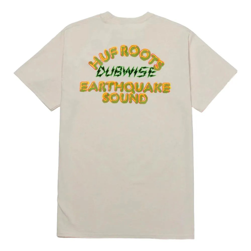 HUF HUFQUAKE SOUND S/S TEE-NATURAL