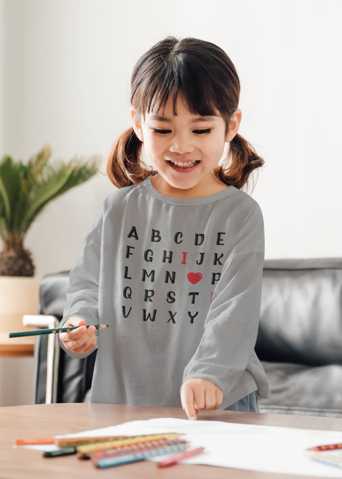 Long sleeved Childrens Valentine ABC