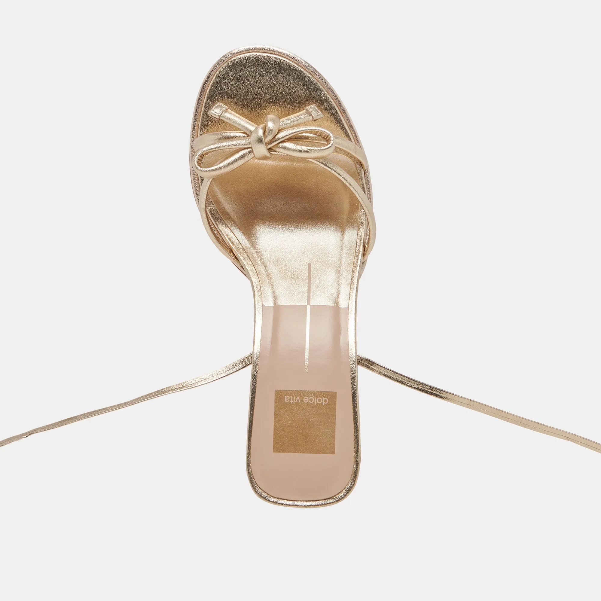 MAISON HEELS GOLD METALLIC LEATHER