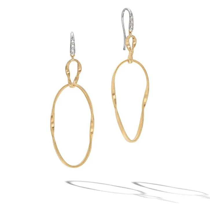 Marco Bicego 18k Yellow Gold Marrakech Onde Double Drop Earrings