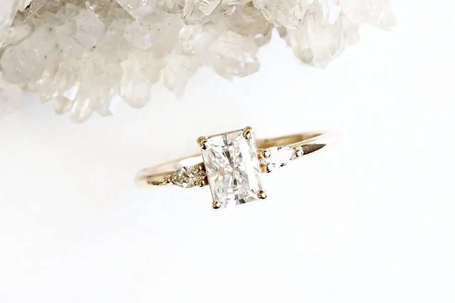 Marina Moissanite Ring