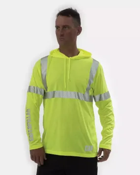 Men's ANSI Hi-Vis UPF Hooded Long Sleeve T-Shirt