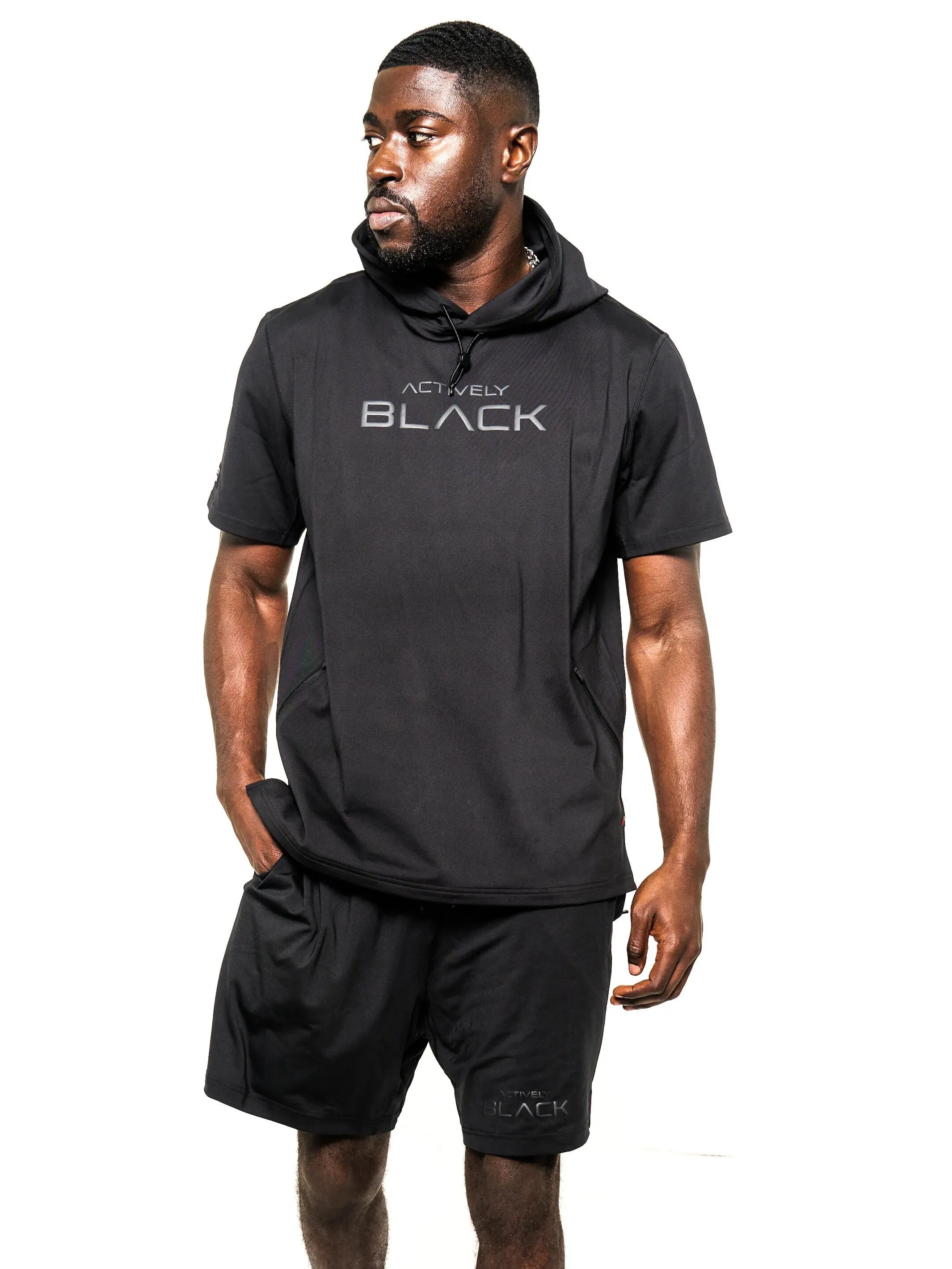 Men's Stealth Short Sleeve Performance Hoodie