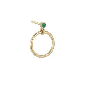 Mini Emerald Eternity Dangle Earring (Single)