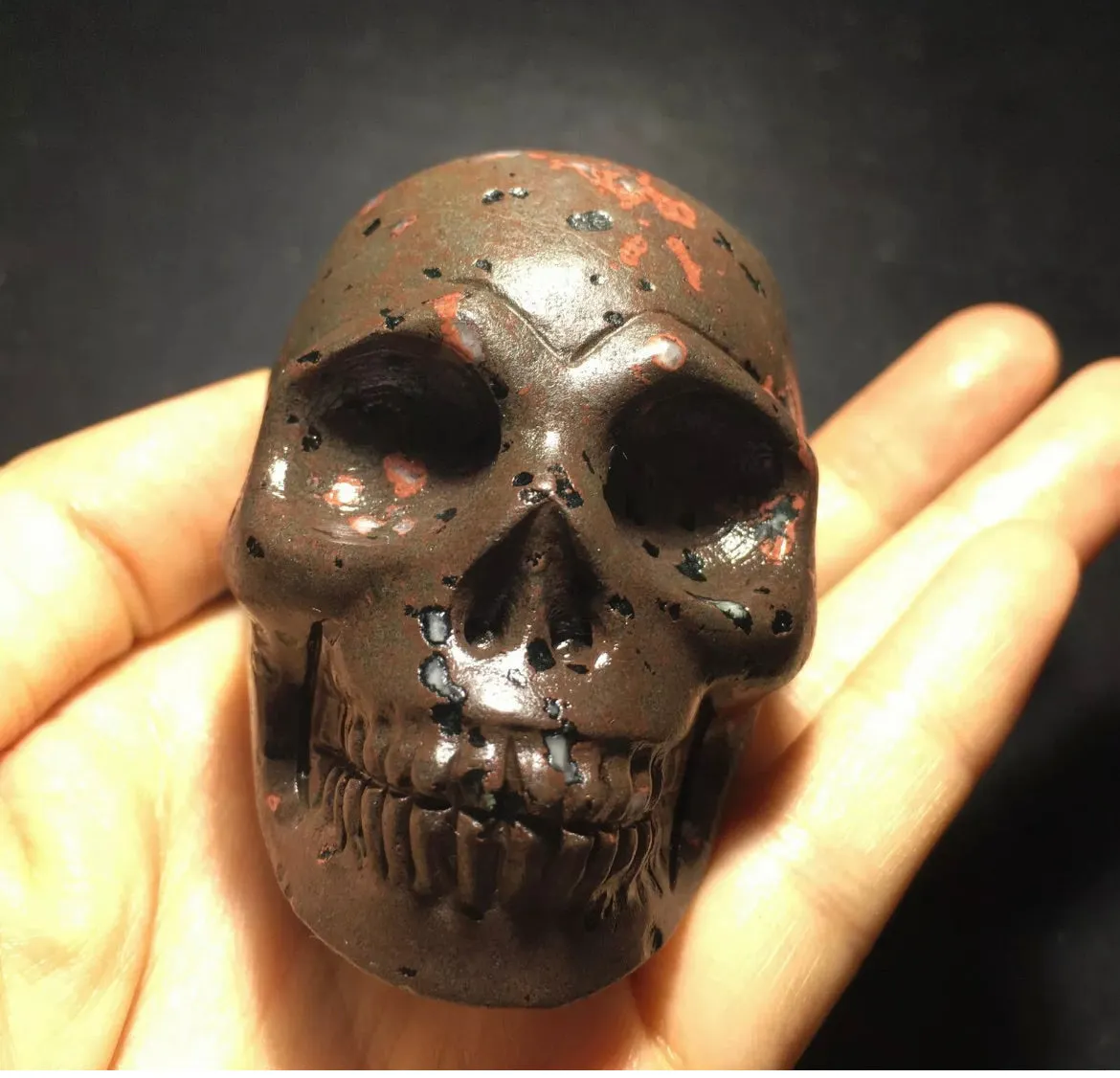 Natural Plum Jasper Skull