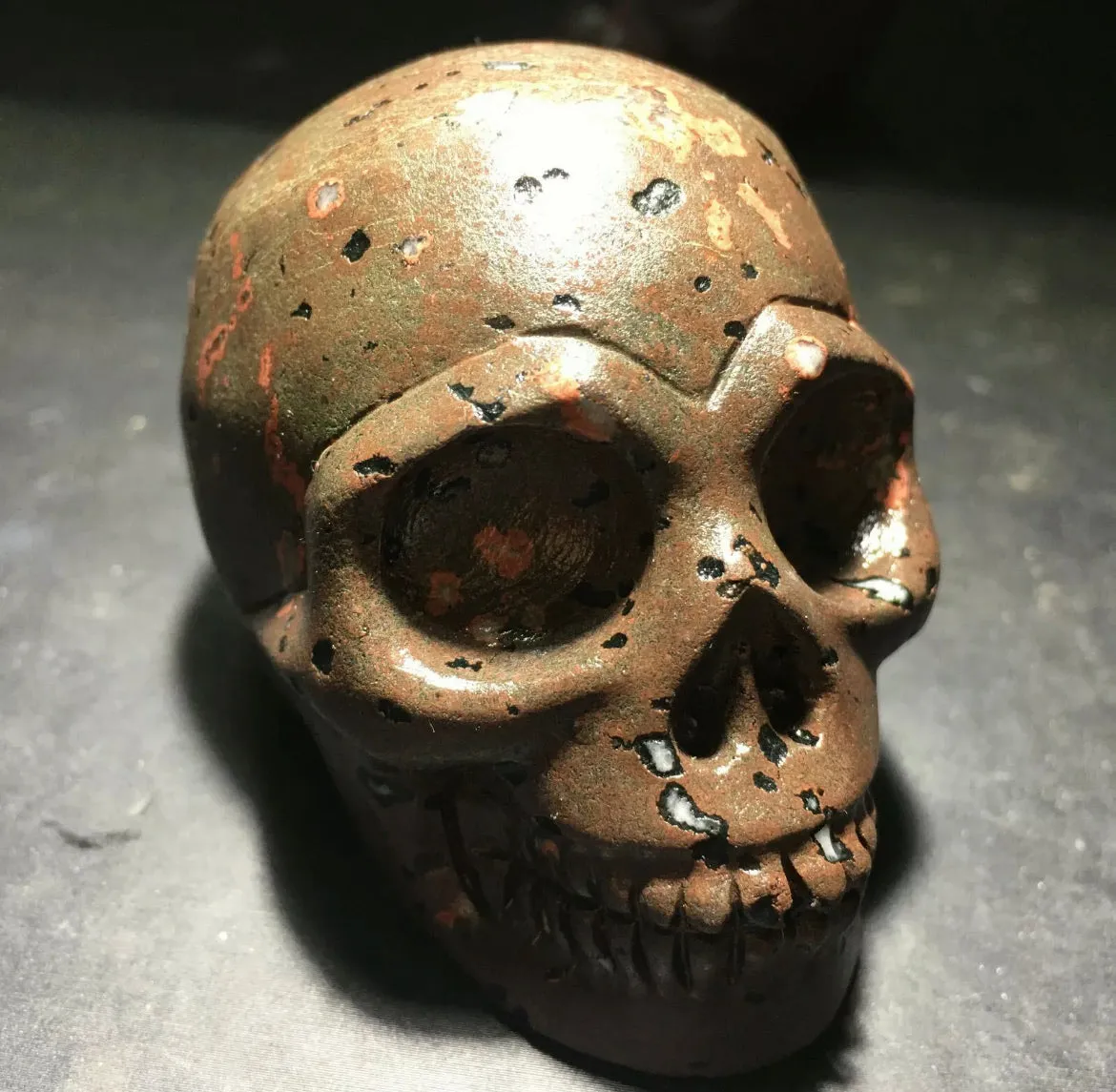 Natural Plum Jasper Skull