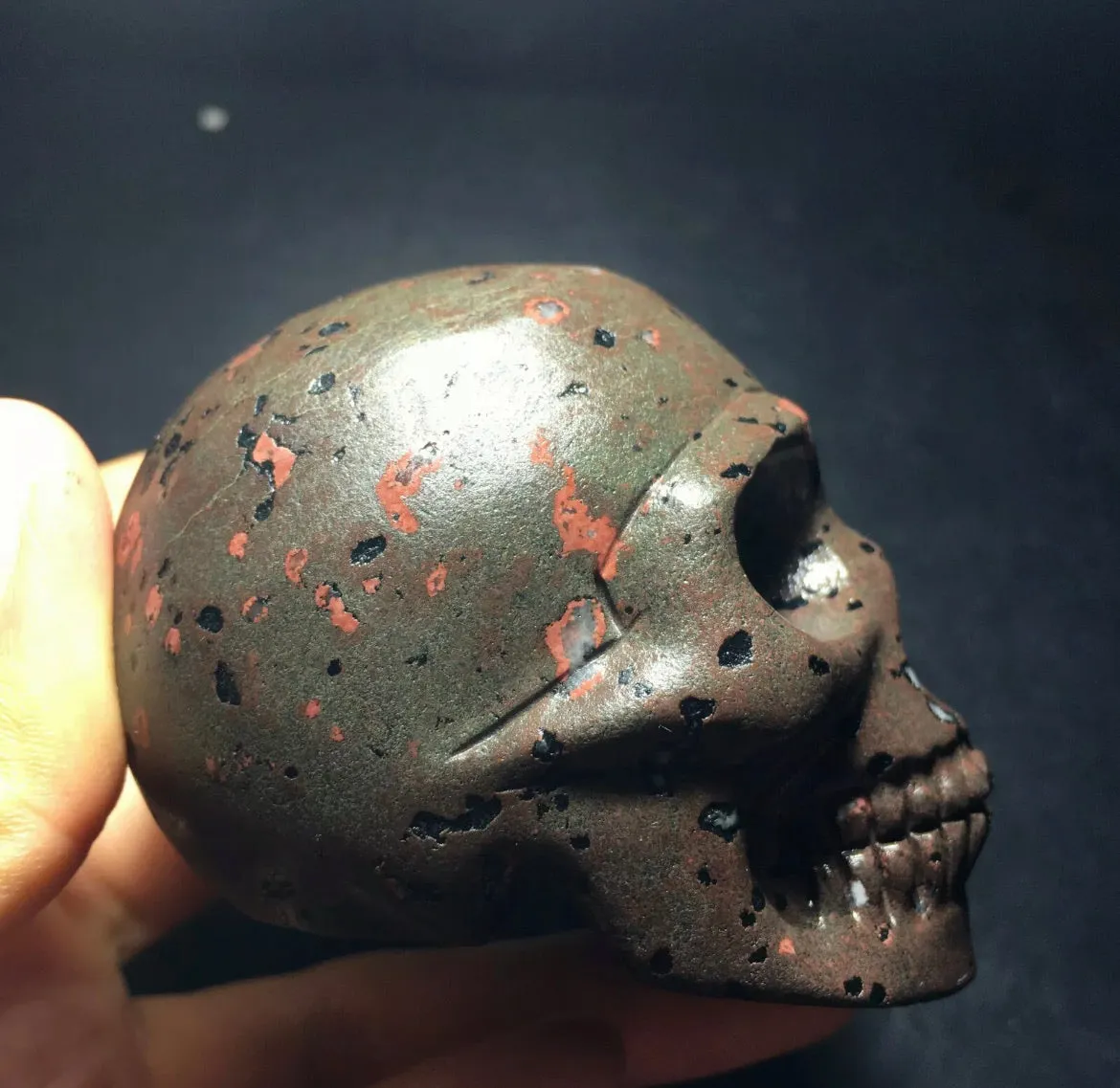 Natural Plum Jasper Skull