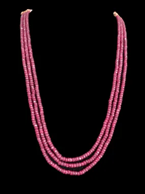 NS295 ruby  beads necklace ( READY TO SHIP )