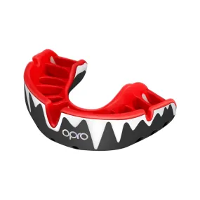 OPRO Self - Fit Adult Platinum Mouthguard - Black/ White / Red