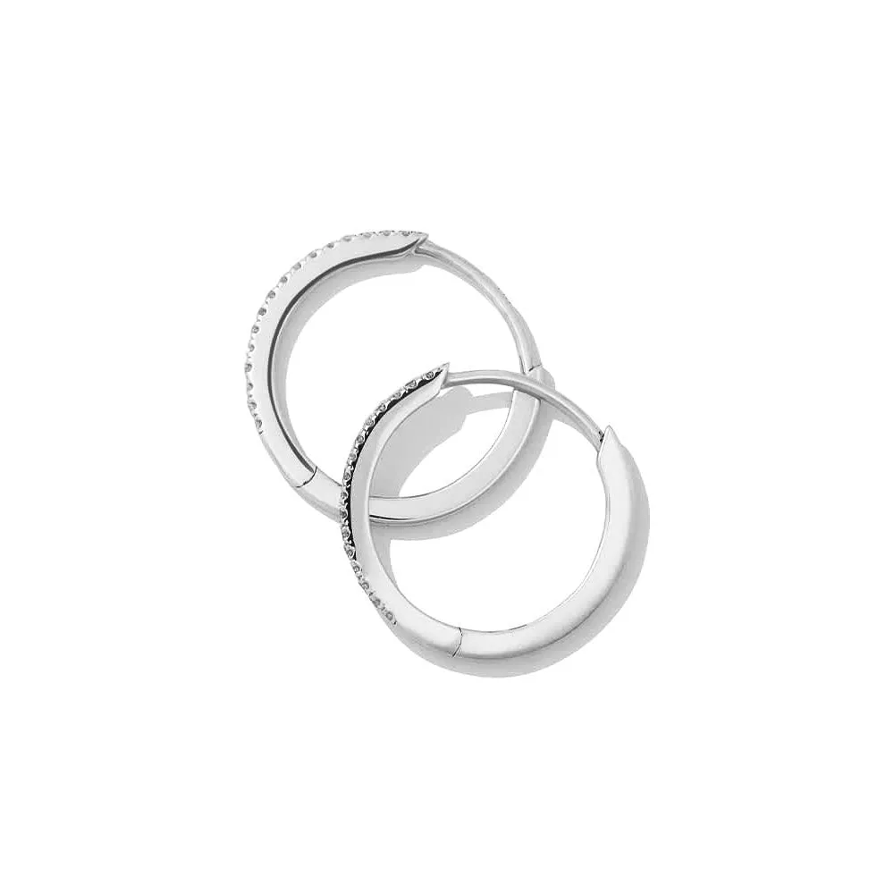 Pavé Lab Grown Diamond Small Hoop Earrings