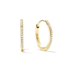 Pavé Lab Grown Diamond Small Hoop Earrings