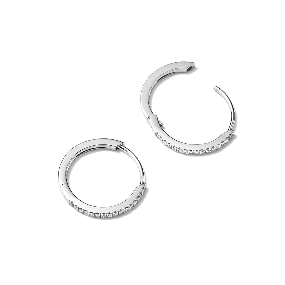 Pavé Lab Grown Diamond Small Hoop Earrings