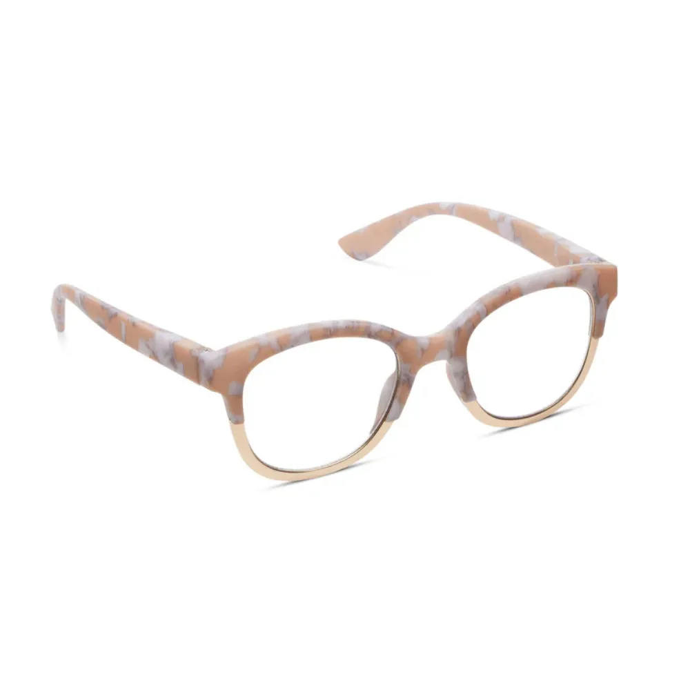 Peepers Blue Light Readers Georgia  - Tan Marble/Gold